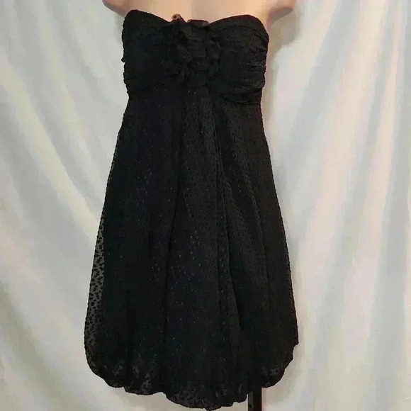 Shoshanna Anthropologie Swiss Dot Strapless Bubble Dress - Picture 1 of 10